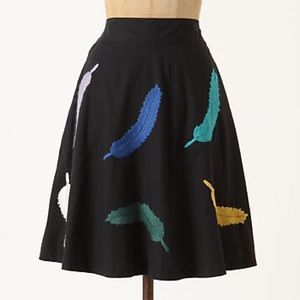 Feather embroidered skirt from Anthropologie
